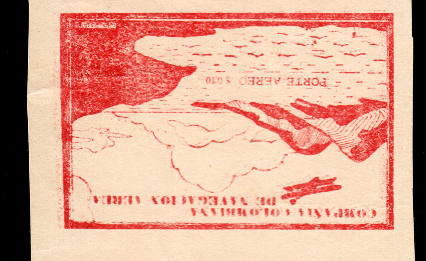 Colombia Air Post C11Cj 1920 10c Red Brown Tete-Beche Strip 4 VF MNH (CV $1,620) - Image 6