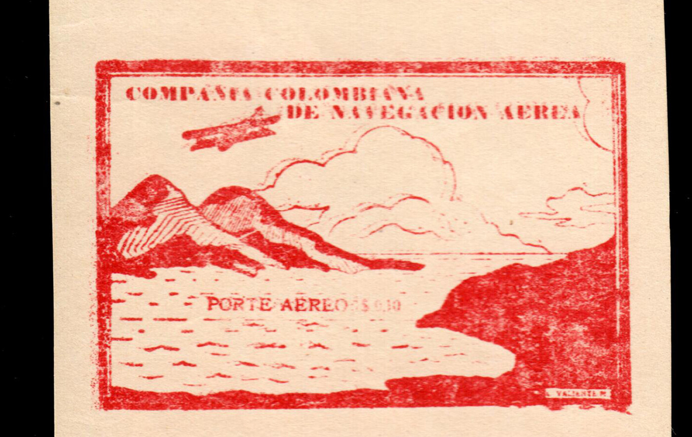 Colombia Air Post C11Cj 1920 10c Red Brown Tete-Beche Strip 4 VF MNH (CV $1,620) - Image 7