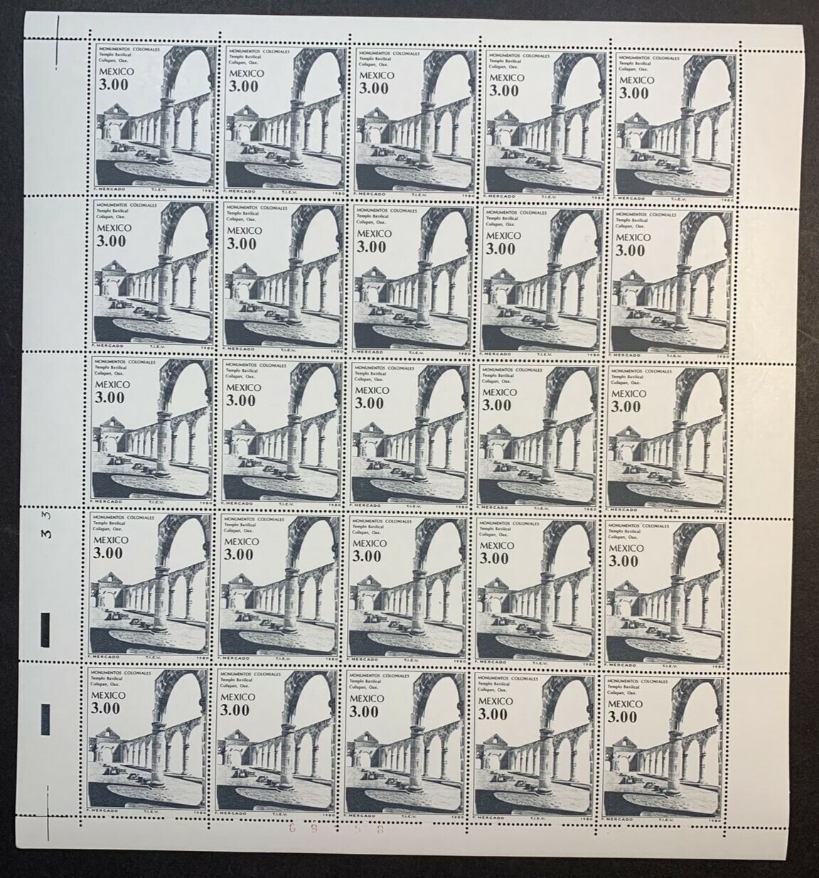 Mexico #1211-4,#1303-6 1980/1982 Colonial Monument. Full Sheets MNH (CV $105) - Image 10