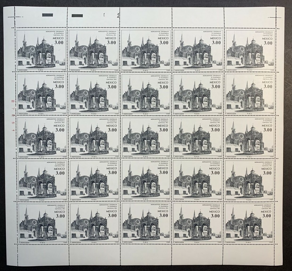 Mexico #1211-4,#1303-6 1980/1982 Colonial Monument. Full Sheets MNH (CV $105) - Image 12