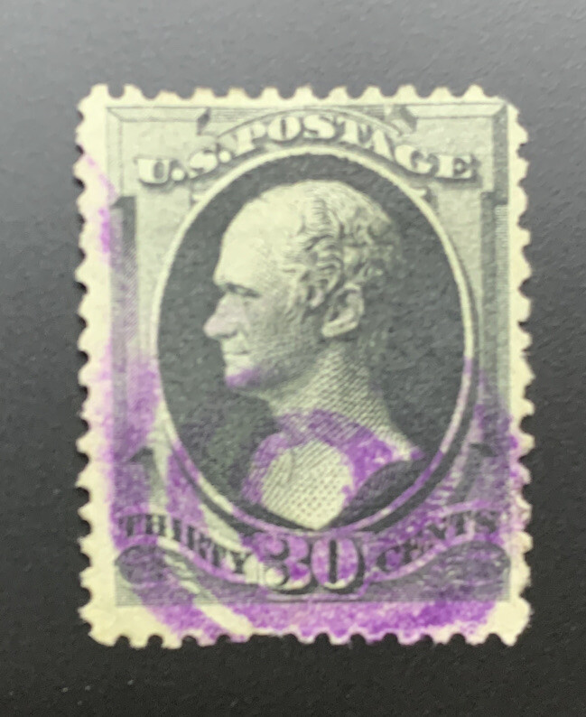 US 190 1881 30c Hamilton Used Purple Cancel CV $110. KP-172 - Image 3