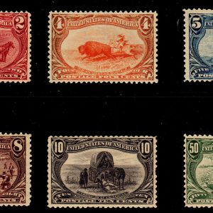 US #286-291 2,4,5,8,10,50c Trans-Mississippi Mixed Conditions (CV $1,453)