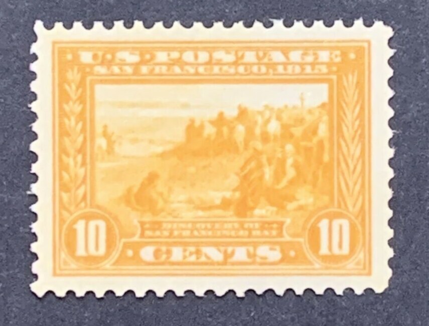 US #400 1913 10c Panama-Pacific, Orange Yellow. Mint VLH VF-84. KP-042 - Image 4