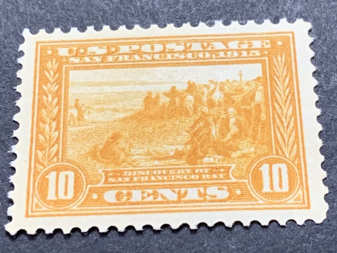 US #400 1913 10c Panama-Pacific, Orange Yellow. Mint VLH VF-84. KP-042 - Image 5