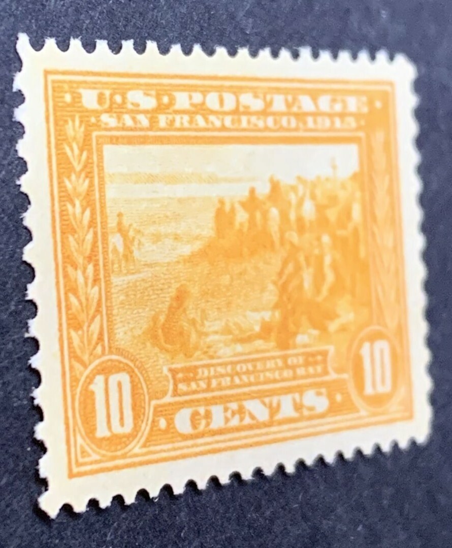 US #400 1913 10c Panama-Pacific, Orange Yellow. Mint VLH VF-84. KP-042 - Image 7