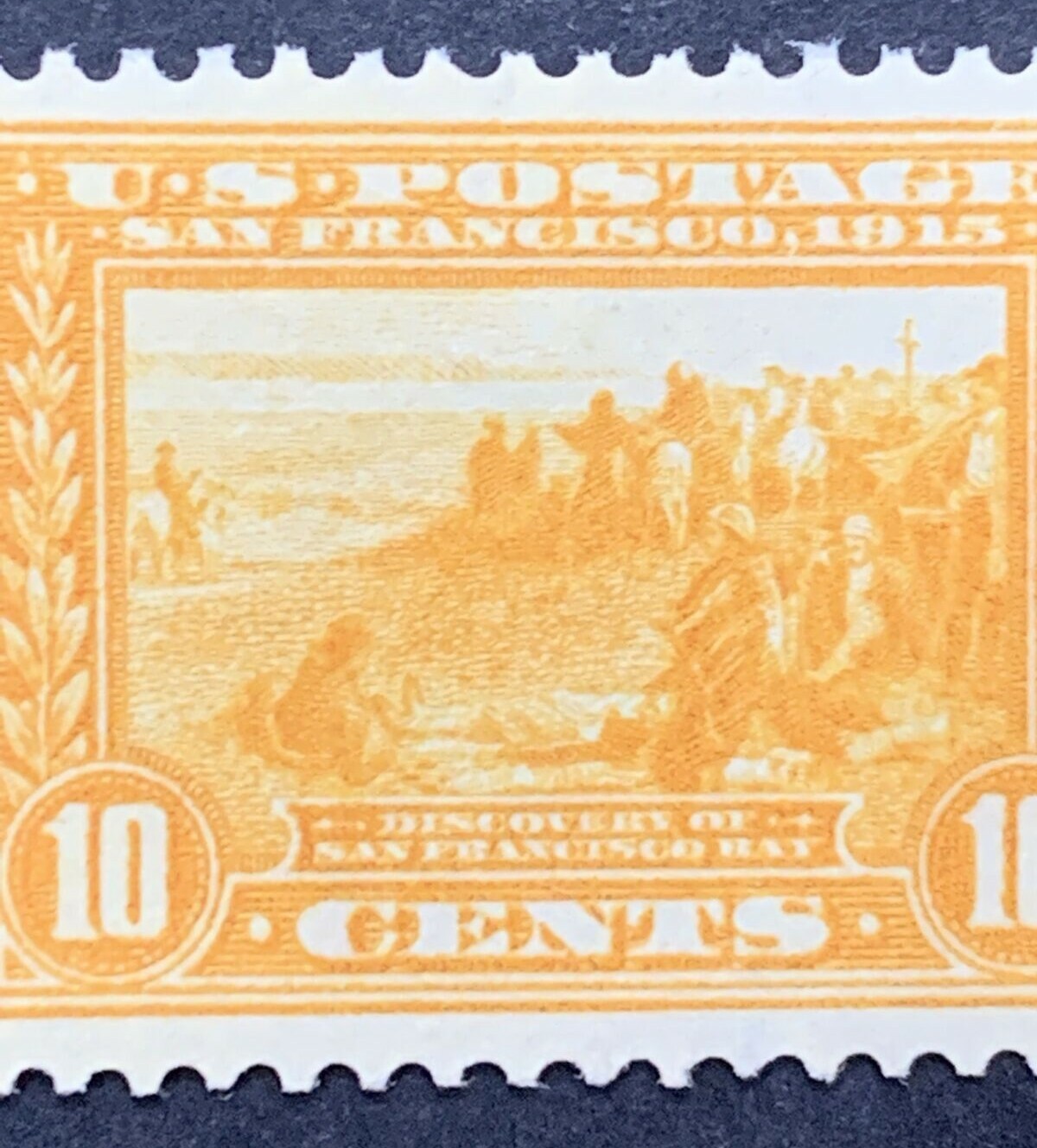 US #400 1913 10c Panama-Pacific, Orange Yellow. Mint VLH VF-84. KP-042 - Image 8