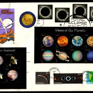 US #5211 FDC Solar Eclipse Forever/Zimbawe Stamps. Large Envelope.