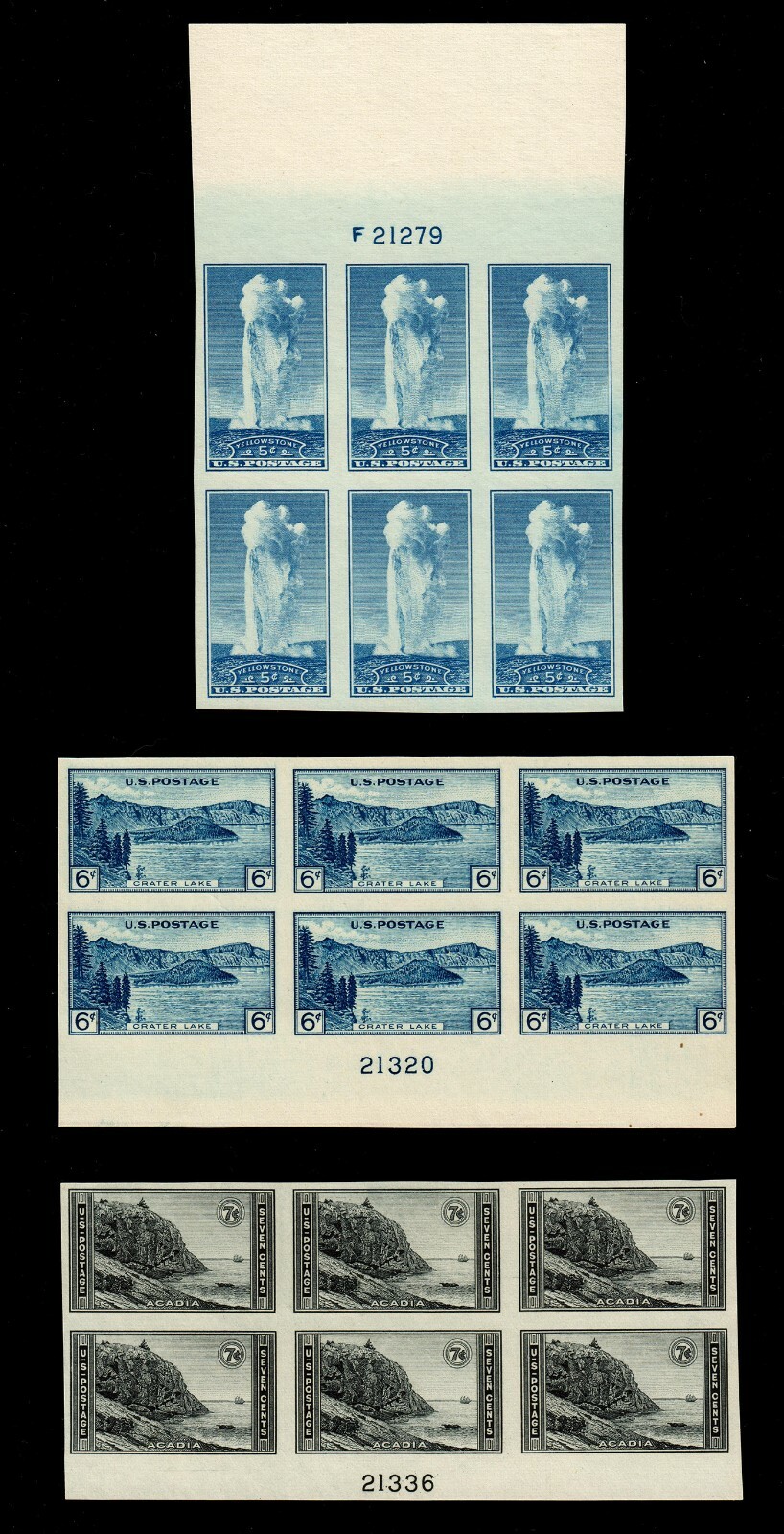 US #754-765 National Parks Imperf PB6 (12) VF MNH (CV $400) - Image 3