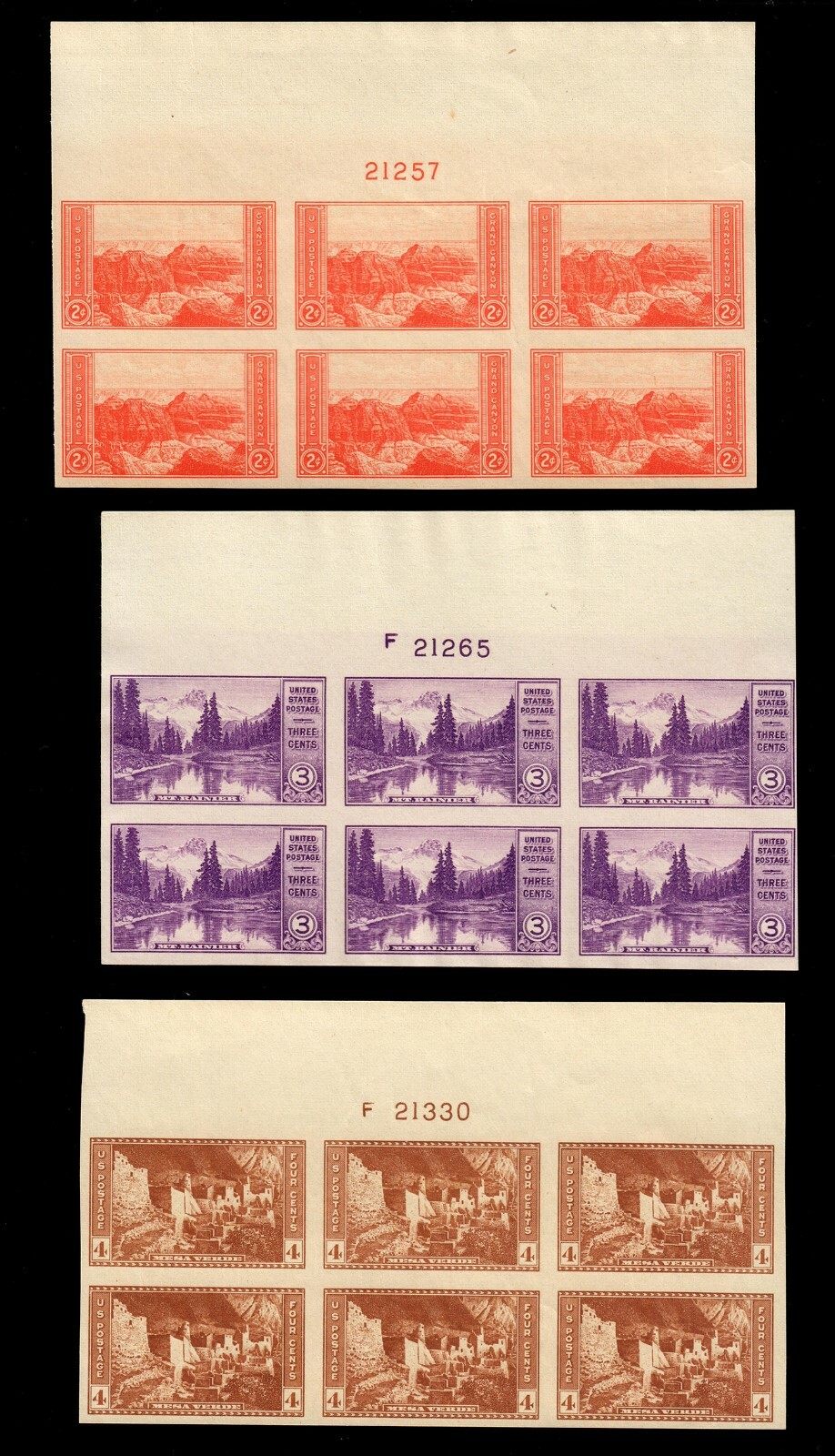 US #754-765 National Parks Imperf PB6 (12) VF MNH (CV $400) - Image 7