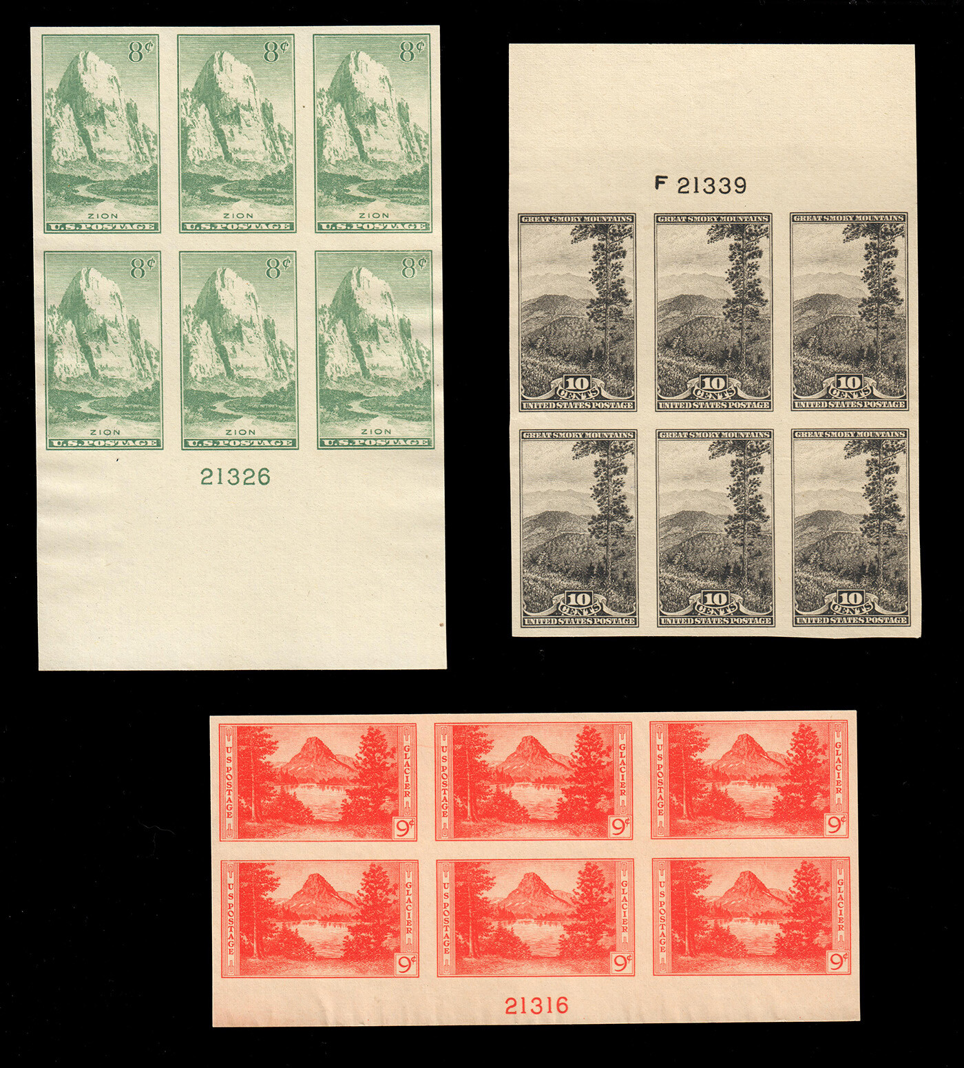 US #754-765 National Parks Imperf PB6 (12) VF MNH (CV $400)
