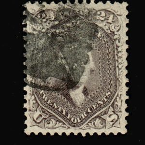 US #78 1862 24c Washington Used (CV $400)