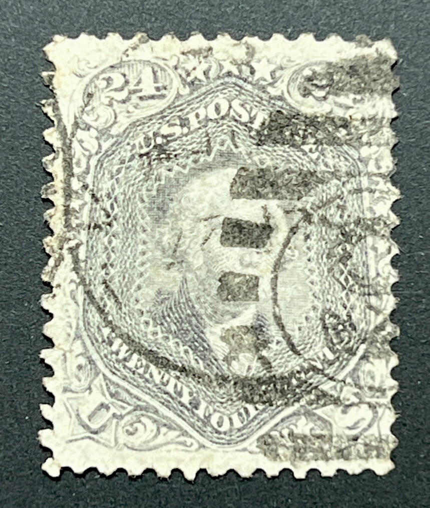 US 78a 1863 24c Wash. *Grayish Lilac* Multiple Cancels PSE Cert CV $425 - Image 4