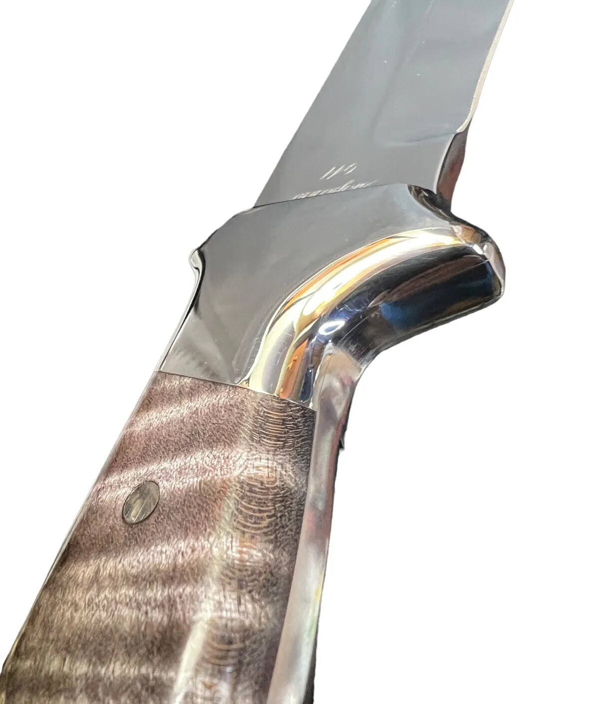 Fixed Blade Todd Orr 7" Grizzly Grey Tiger Maple/Leather Sheath DH-1543 - Image 11