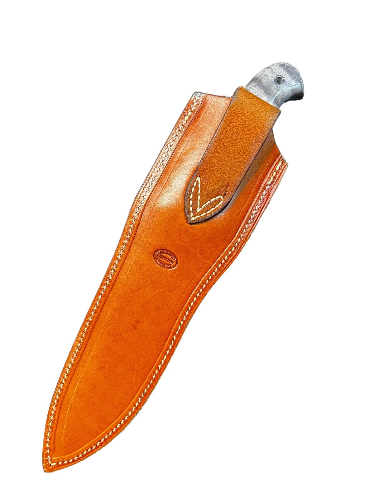 Fixed Blade Todd Orr 7" Grizzly Grey Tiger Maple/Leather Sheath DH-1543 - Image 3
