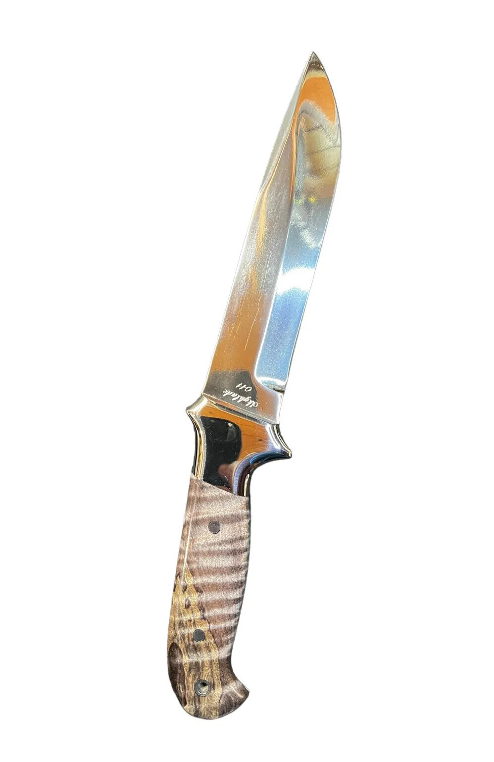 Fixed Blade Todd Orr 7" Grizzly Grey Tiger Maple/Leather Sheath DH-1543 - Image 8