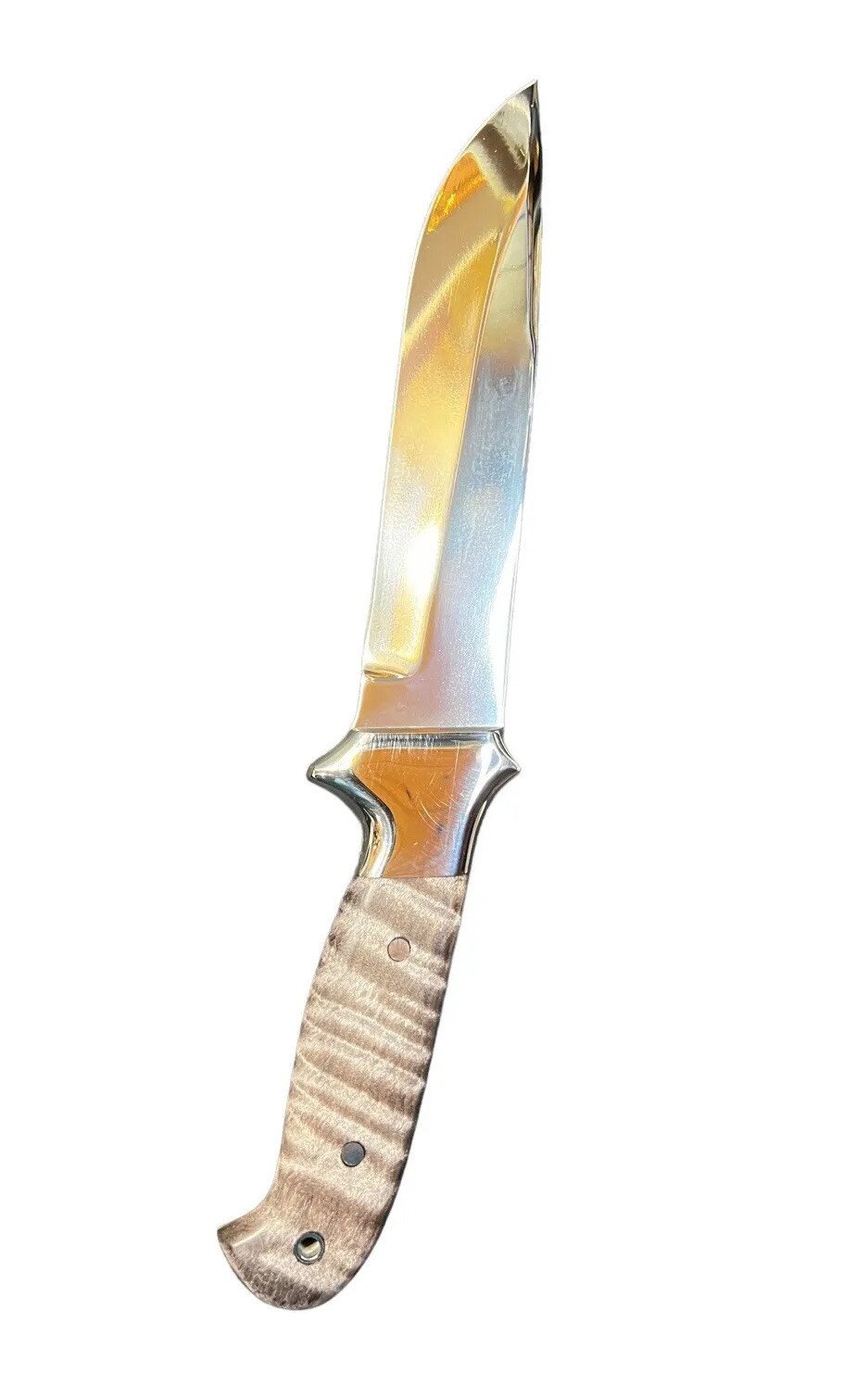 Fixed Blade Todd Orr 7" Grizzly Grey Tiger Maple/Leather Sheath DH-1543 - Image 9