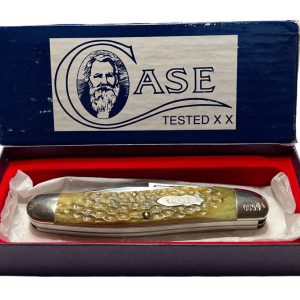 Pocketknife Case 6340 1997 Stock *Antique Green* Bone Bomb S. SN 0599 KP-1293