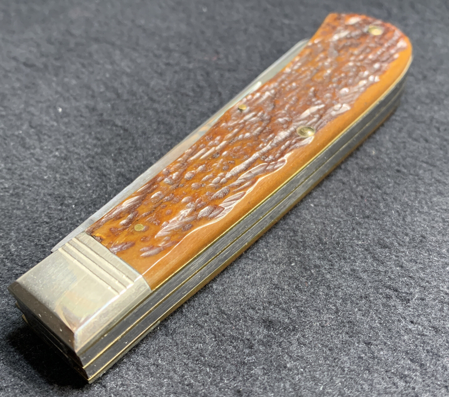 Pocketknife Case Classic 6223 1992 1st Prod Run of 80 *Dk Brown* Bowtie KP-1088 - Image 9