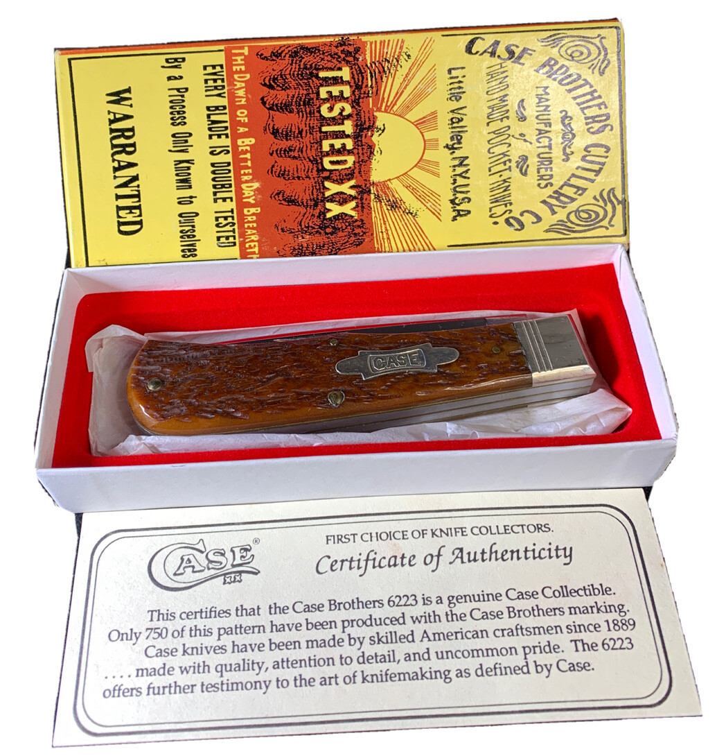Pocketknife Case Classic 6223 1992 1st Prod Run of 80 *Dk Brown* Bowtie KP-1088