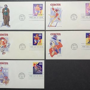 US #2750-2753 FDC 29c Circus House of Farnam (5)