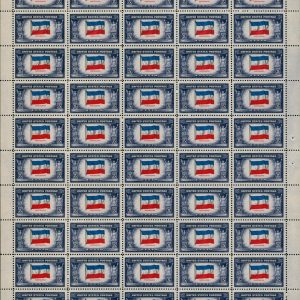 US #917a 5c Yugoslavia *Reverse Printing* VF MNH Sheet/APEX Cert (CV $1,000)