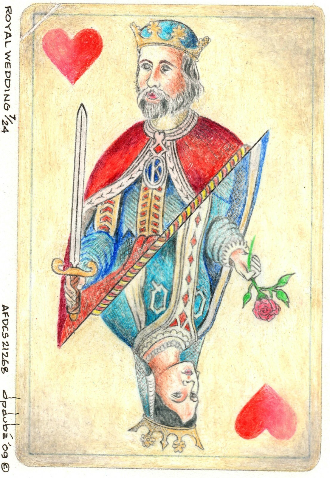 USA #4404-4405 FDC 44c Love. DP Dube Handpainted Limited 7/24 - Image 4