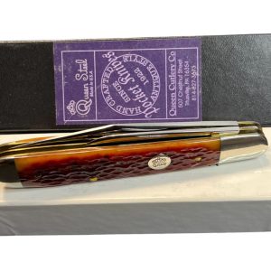 Pocketknife Queen Cutlery 29 1993 Jack Jigged *Amber* Bone 100 Made KP-1368
