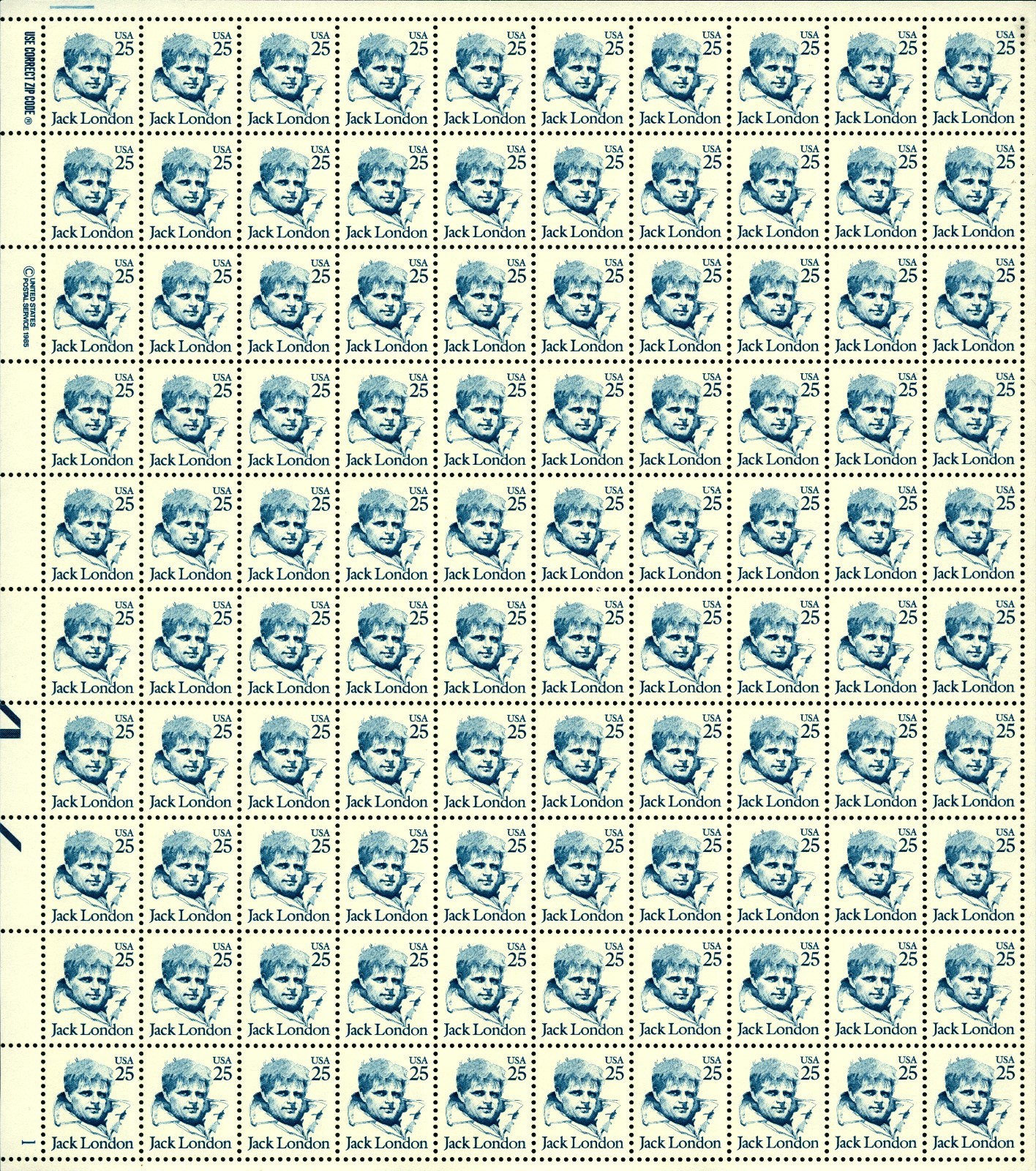 US #2182 25c Jack London MNH VF (BCV $73 for F-VF)
