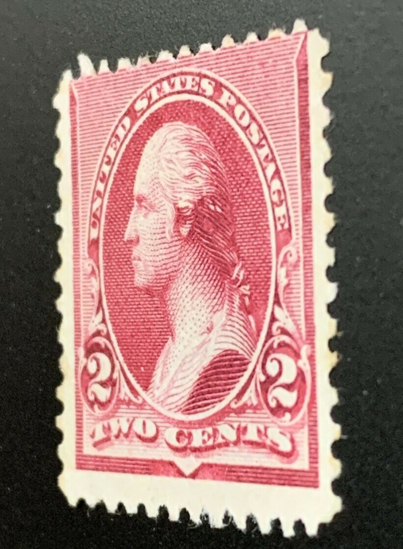 US #219D 1890 2c Washington Lake Mint NG H CV $160. KP-092 - Image 5