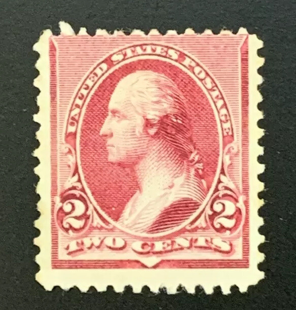 US #219D 1890 2c Washington Lake Mint NG H CV $160. KP-092 - Image 6
