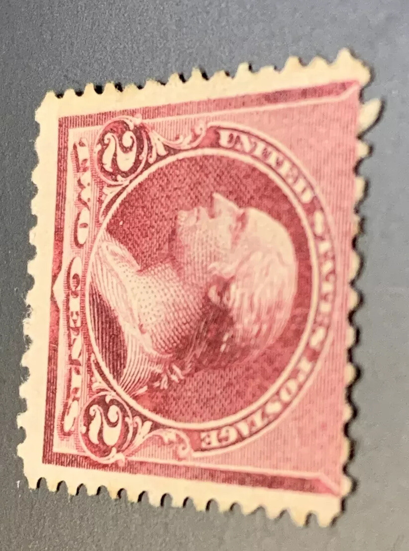 US #219D 1890 2c Washington Lake Mint NG H CV $160. KP-092 - Image 7