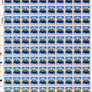 US #2277 25c "E" Rate and Earth Sheet MNH (BCV $70)
