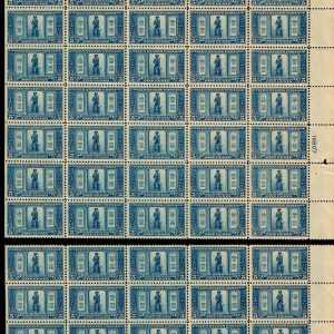 US #619 5c Lexington-Concord 'Minute Man'. MNH F-VF (SCV $1,300 as Singles)