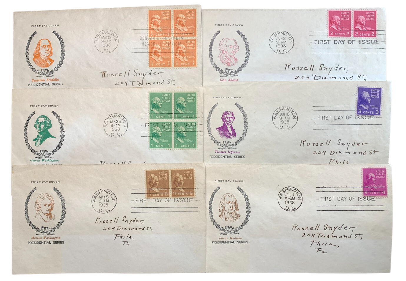 US #803-834 ML-4 1938 Prexie Fidelity Matched Set of 32 - Image 3