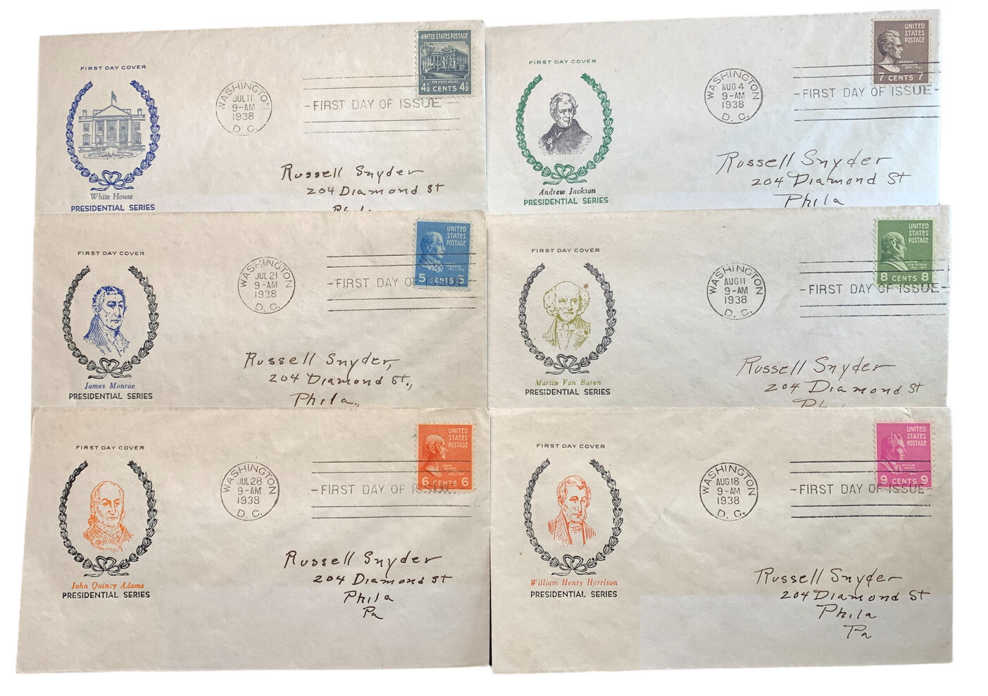 US #803-834 ML-4 1938 Prexie Fidelity Matched Set of 32 - Image 4
