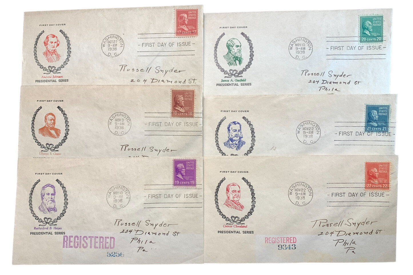 US #803-834 ML-4 1938 Prexie Fidelity Matched Set of 32 - Image 6
