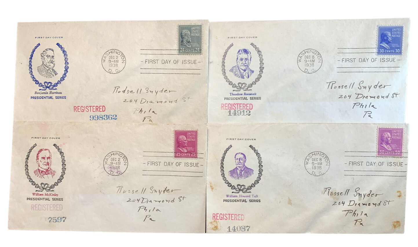 US #803-834 ML-4 1938 Prexie Fidelity Matched Set of 32 - Image 7
