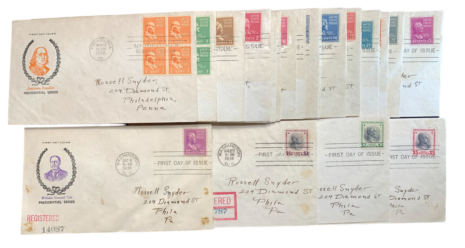 US #803-834 ML-4 1938 Prexie Fidelity Matched Set of 32