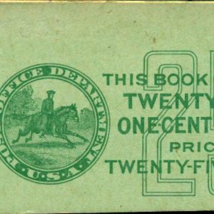 US #BK75 1c Franklin Green Unexploded Booklet F-VF MNH $65
