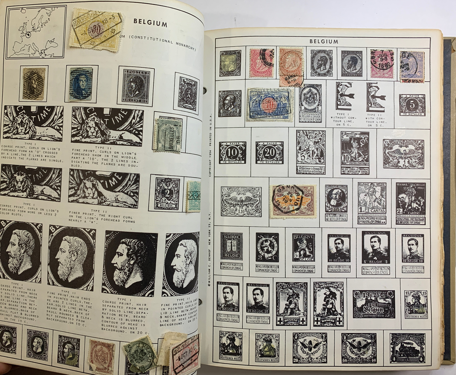 Denhof's Encyclopedic World Wide Stamp Album with 200+ stamps. # KP-101 - Image 11