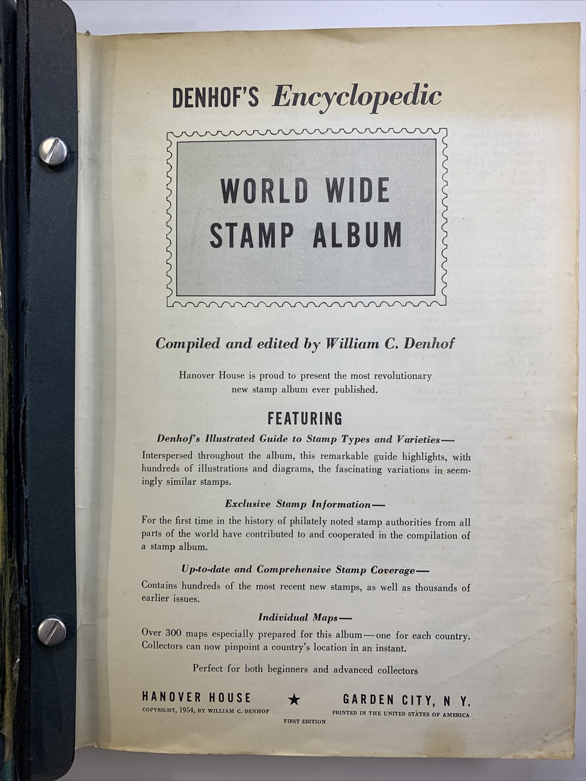 Denhof's Encyclopedic World Wide Stamp Album with 200+ stamps. # KP-101 - Image 4