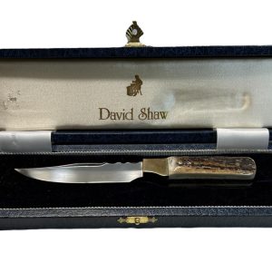 Fixed Blade David Shaw 3 3/8" Stag Fileworked KP-1358