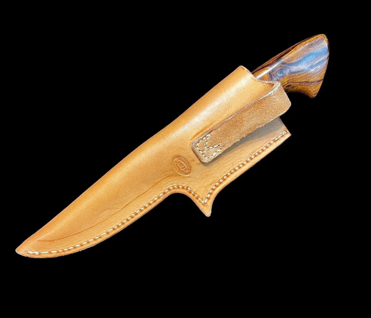 Fixed Blade Duane Bomar, J.S. 4 7/8" Custom Ironwood Curled End DH-2028 - Image 12