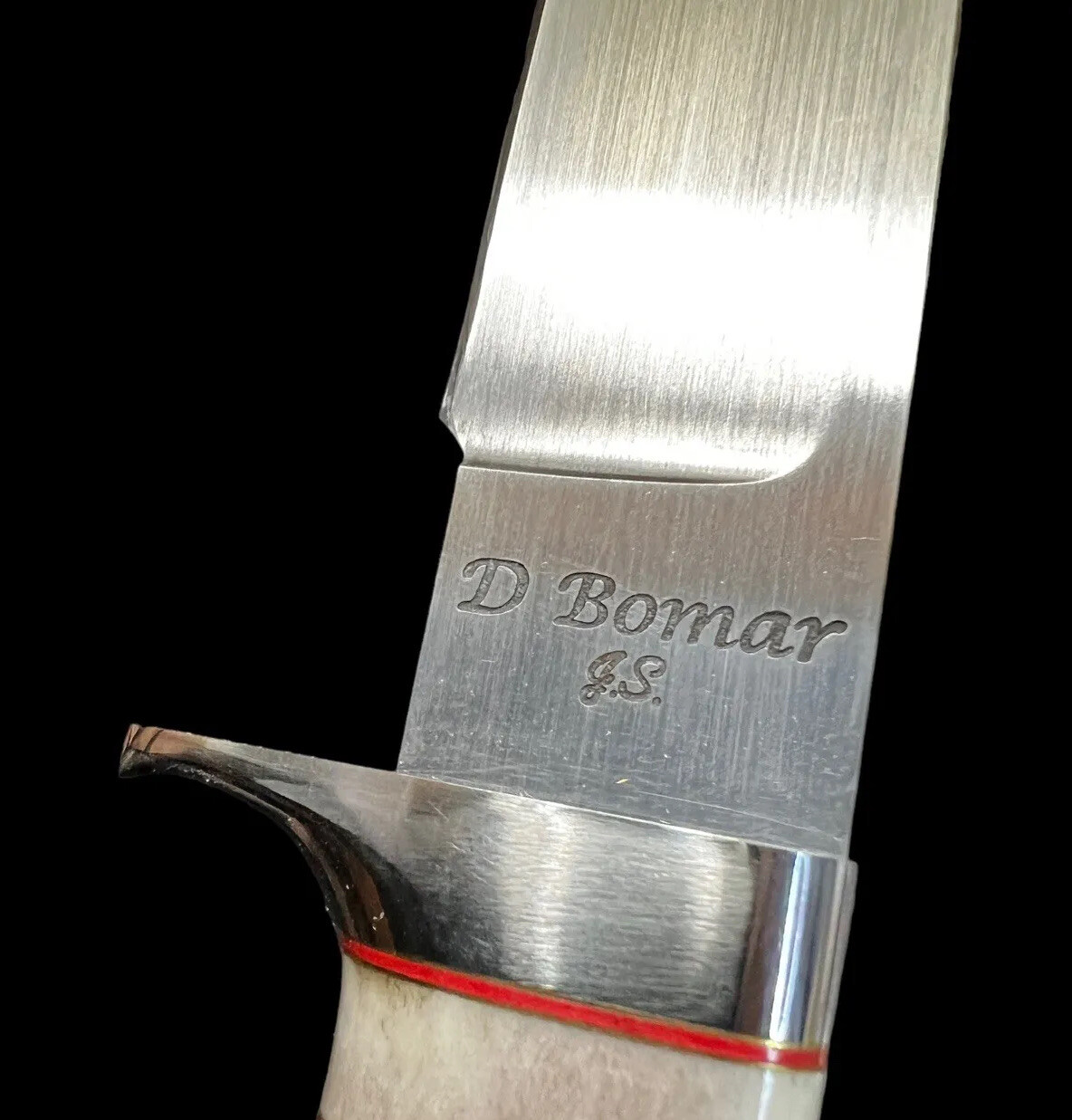 Fixed Blade Duane Bomar, J.S. 4 7/8" Custom Ironwood Curled End DH-2028 - Image 3