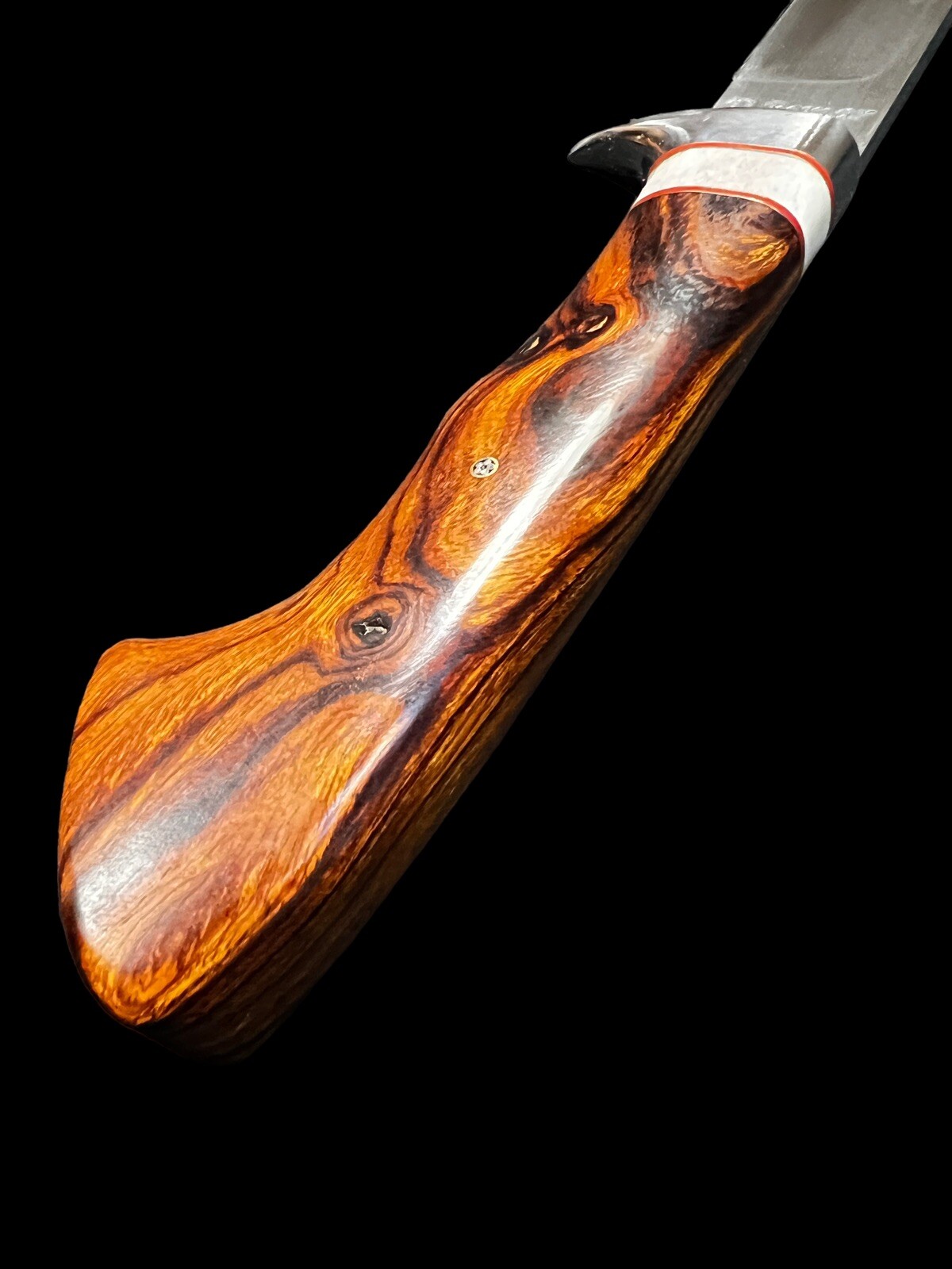 Fixed Blade Duane Bomar, J.S. 4 7/8" Custom Ironwood Curled End DH-2028 - Image 5