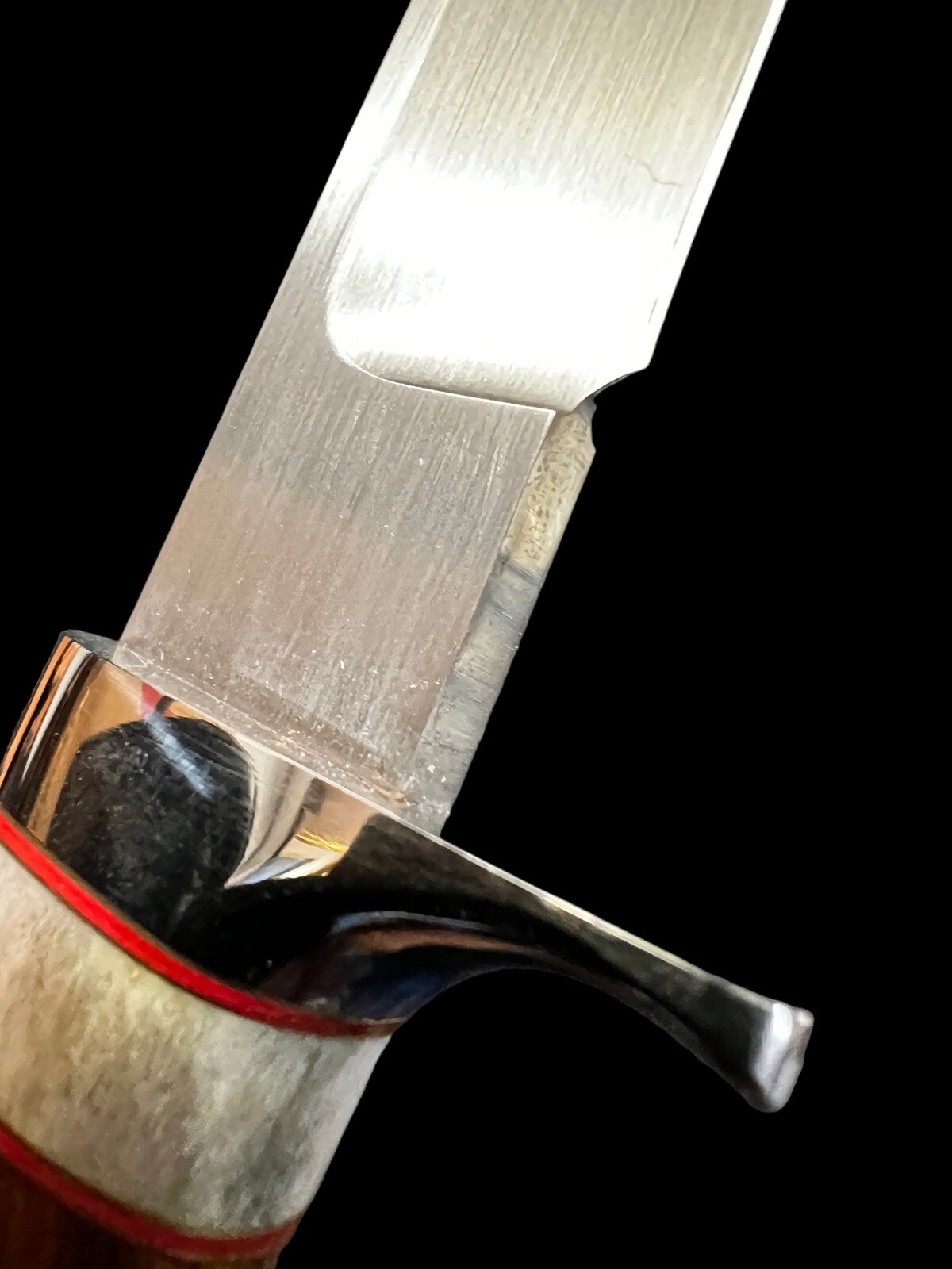 Fixed Blade Duane Bomar, J.S. 4 7/8" Custom Ironwood Curled End DH-2028 - Image 9