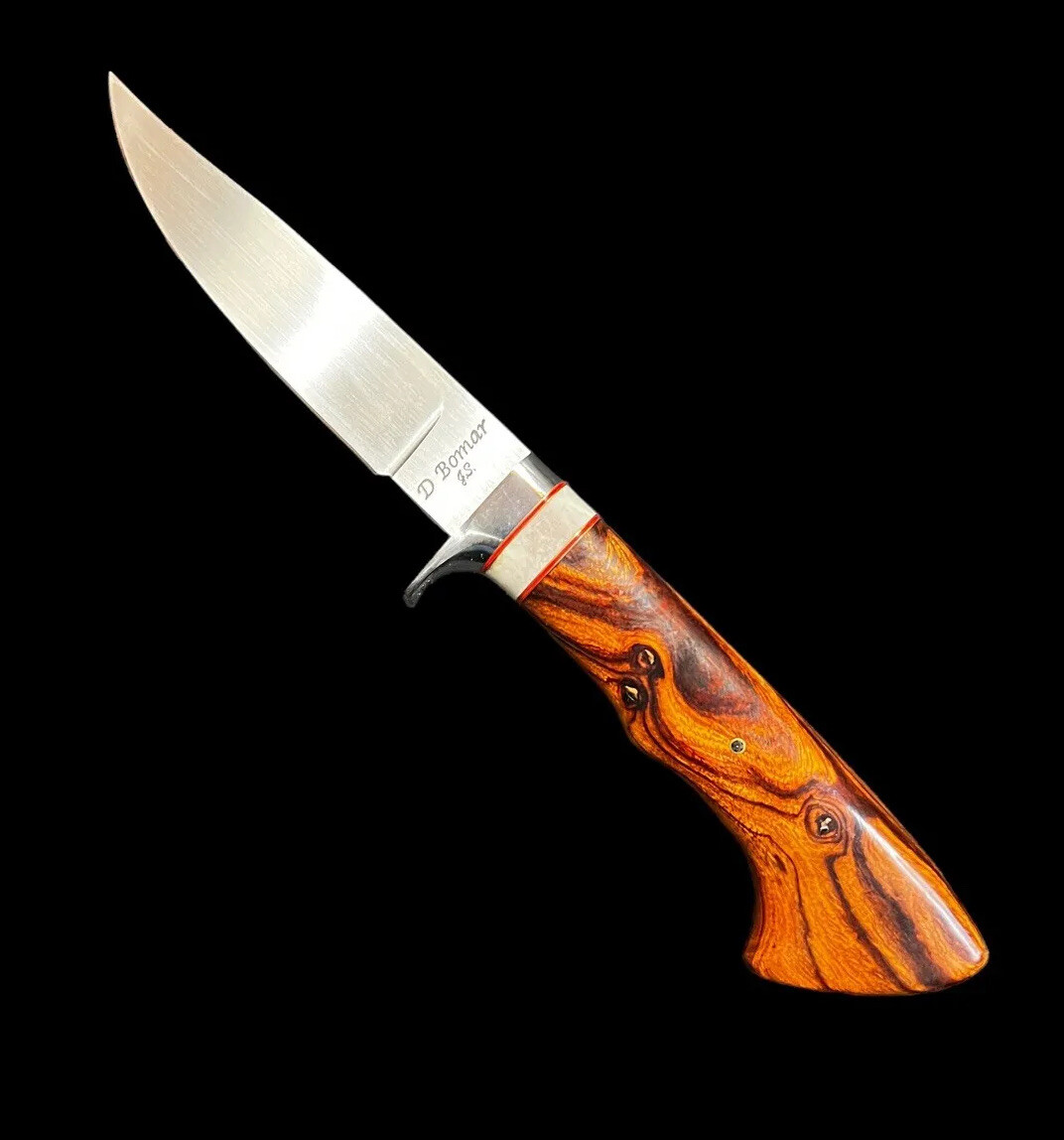 Fixed Blade Duane Bomar, J.S. 4 7/8" Custom Ironwood Curled End DH-2028