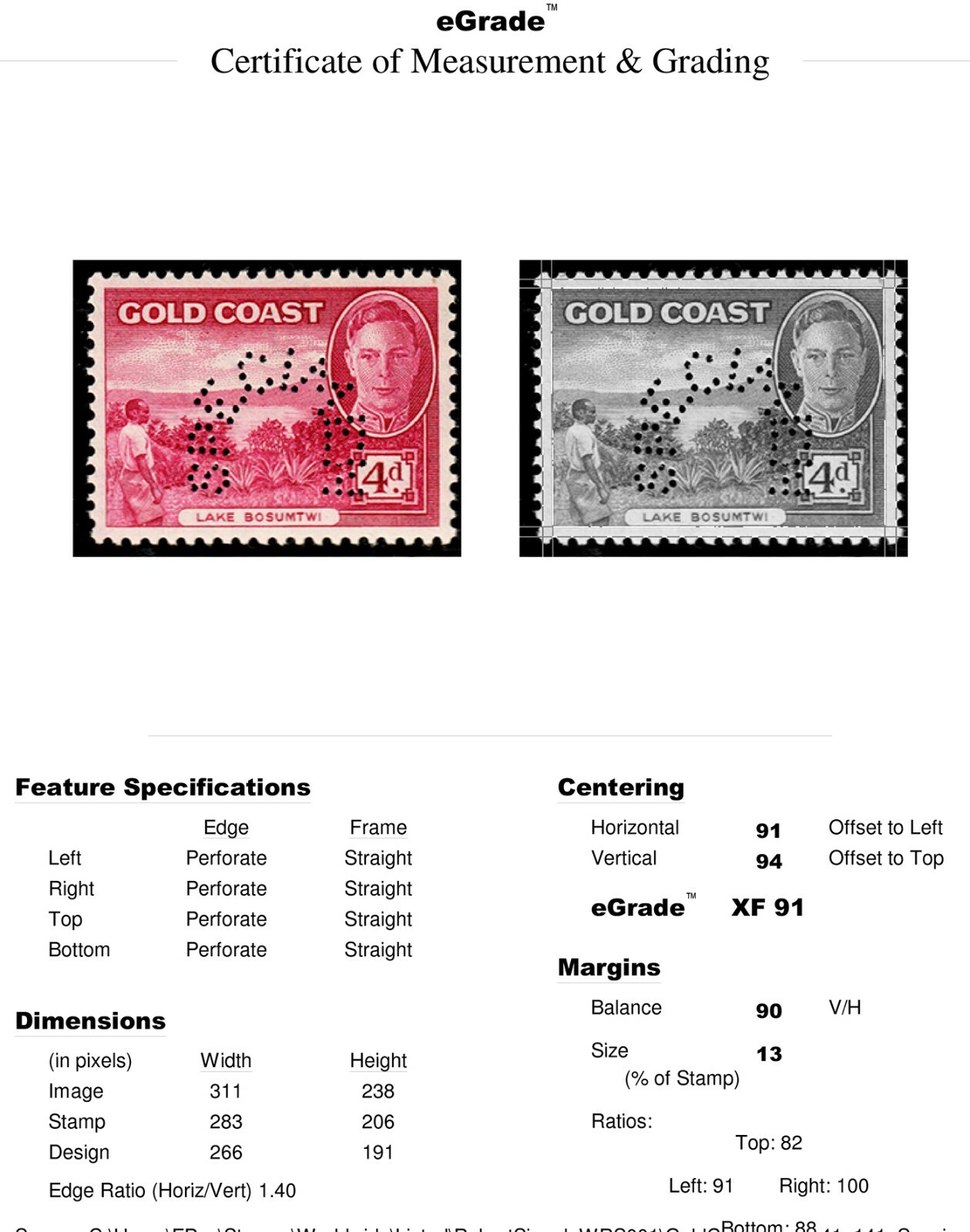 Gold Coast #130S-141S (12) 1948 1/2p-10sh SPECIMEN Set VF MNH (CV $570) - Image 5