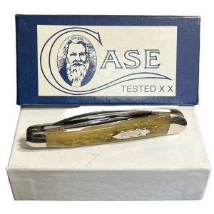 Pocketknife Case 630055 1994 Wharncliff Whittler Yellow Bone Bomb Shield KP-1442