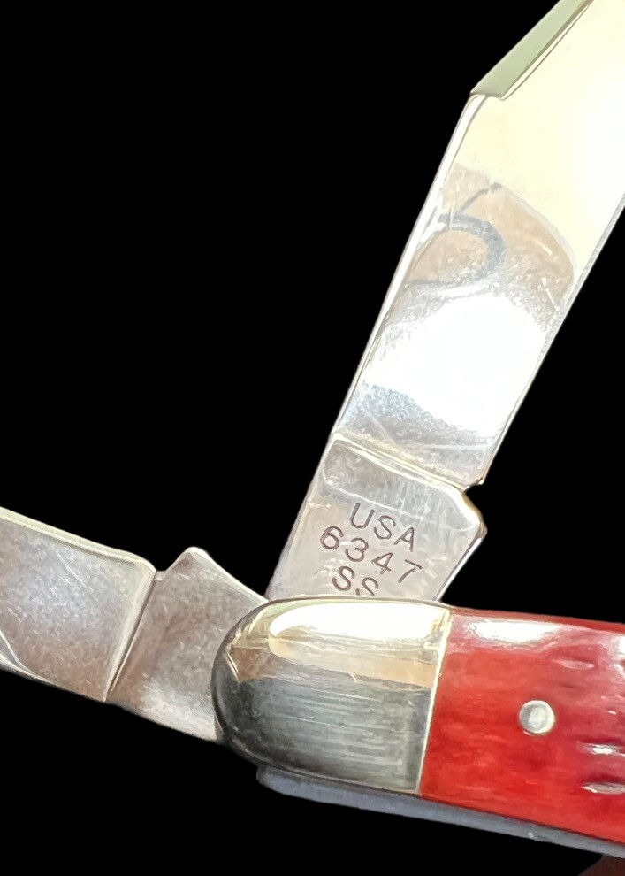 Pocketknife Case 6347 2000 SELECT Stockman Red Jigged Bone KP-1437 - Image 10